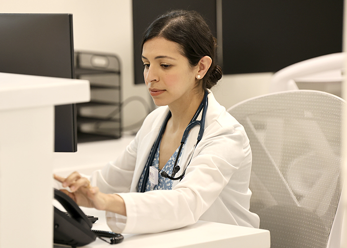 doctor at a desk